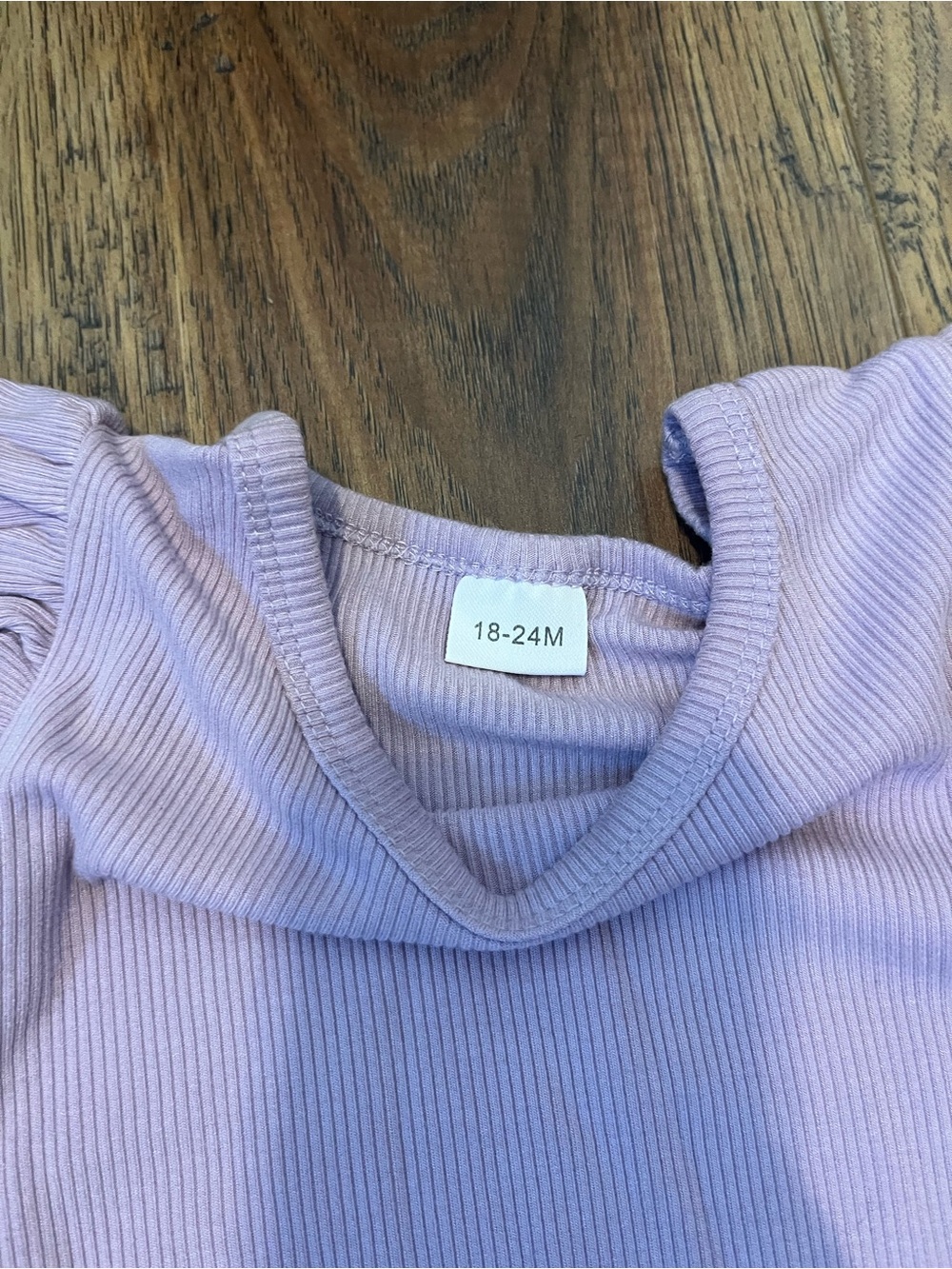 Girls Ruffle Sleeve Ribbed Top - Picture 3 of 3